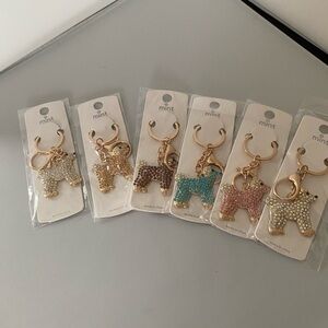 Rhinestone Crystal Poodle Keychain/Purse Charm, Assorted Colors, NWT